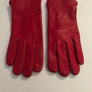 Preston & York Vibrant Red Leather Gloves